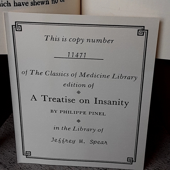 PINEL on INSANITY, THE CLASSICS of MEDICINE LIBRARY, Red & Gld Leather Bound - Picture 8 of 8